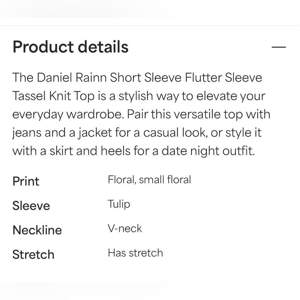 Daniel Rainn Olive Floral Top - Picture 3 of 4